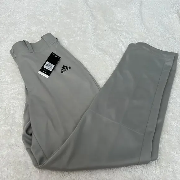 NWT Adidas Men Triple Strip Grey Baseball Pants M Athleisure Luxe Casual Workout - Picture 1 of 8